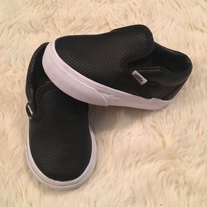Vans - Toddler Perforated Leather Slip Ons